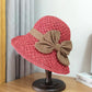 Elegant Crochet Straw Hat with Ruffle Detail