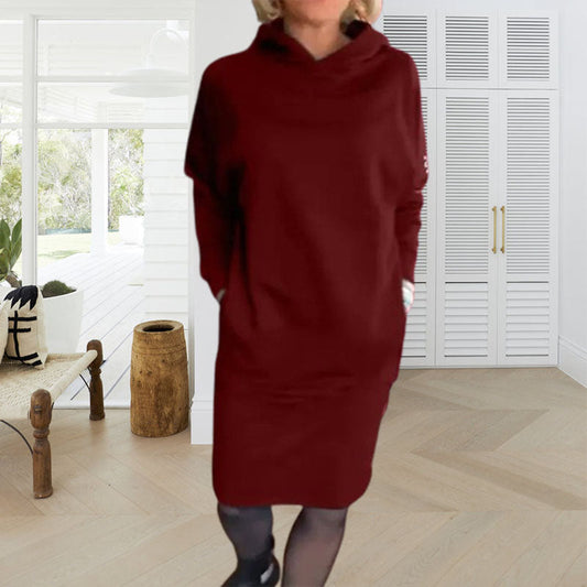 💝BIG SALE 49% OFF💝Women's Fleece-Lined Hoodie Dress with Pockets