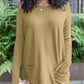 FREE SHIPPING💥HOT SALE 49% OFF💥LONG SLEEVE THUMBHOLE SWEATER POCKET TUNIC💥