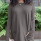 FREE SHIPPING💥HOT SALE 49% OFF💥LONG SLEEVE THUMBHOLE SWEATER POCKET TUNIC💥