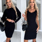 🔥Black Friday Sale 49% OFF 🔥🥻Knit Pullover Sweater and Cami Dress Set