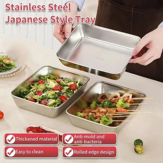 📢Buy 3 Get 2 Free & Free Shipping - Stainless Steel Square Plate