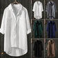 👍2024 Hot Sale 🎁  Women's shirt in plain cotton linen