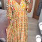 🔥Hot Sale - 49% OFF🔥Bohemian Casual Print V-neck Long Dress